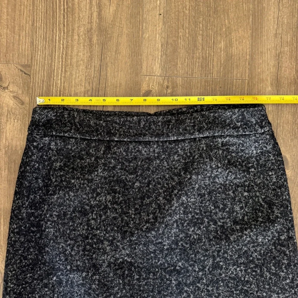 DKNY Tweed Mini Skirt Womens 12 Grey Wool Blend A-Line Academia Goth Luxury